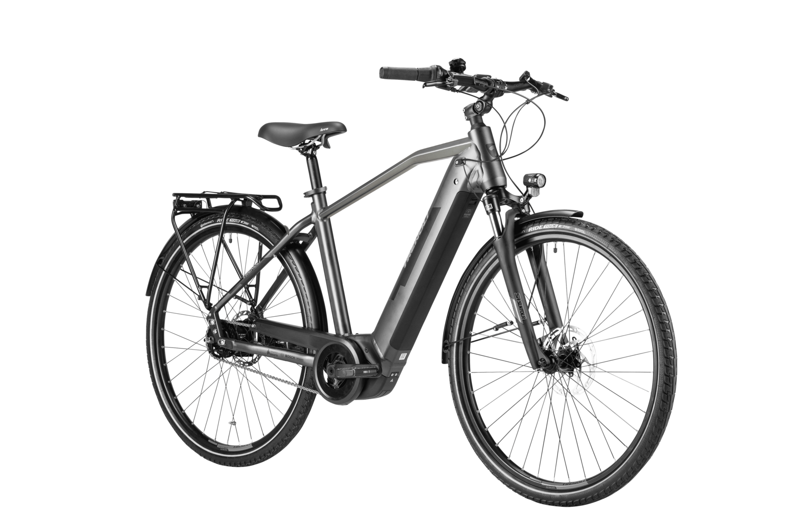 trenoli LIVENZA sportivo M in dark grey – matt | Trekking E-Bike mit 625 Wh